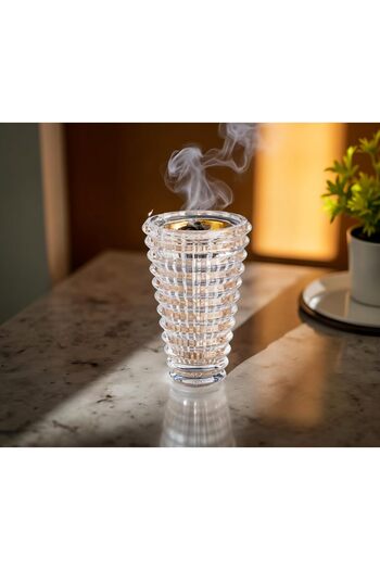 Generic Crystal Glass Incense Holder - Elegant Home Decor - Perfect Gift (Clear White Glass)