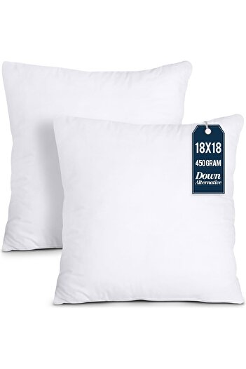 Utopia Bedding Cushion Inner Pads (Pack of 2, White) - Cushion Inserts 18" x 18" (45 x 45 cm) - Holl
