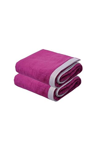 Generic 2 Piece Oversized Velour Luxury Beach Towel -Fluffy Velour Cotton 90 x 165 Cm- 450 GSM 100 % Cotton