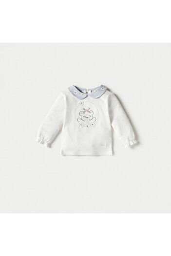 giggles Applique Detail Top and Printed Pyjama Set