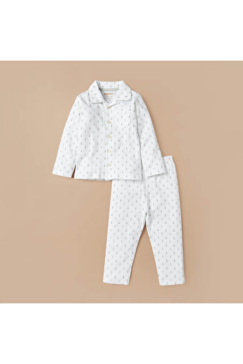 giggles All-Over Bunny Print Shirt and Pyjama Set