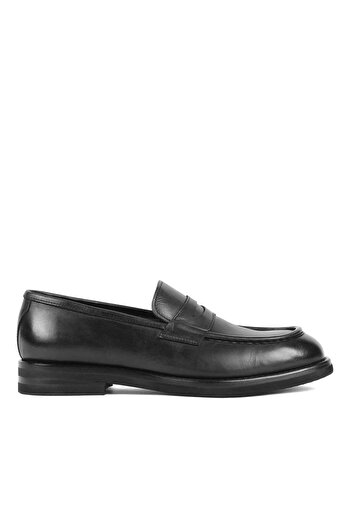 Celal Gültekin Men's Black Leather Loafer