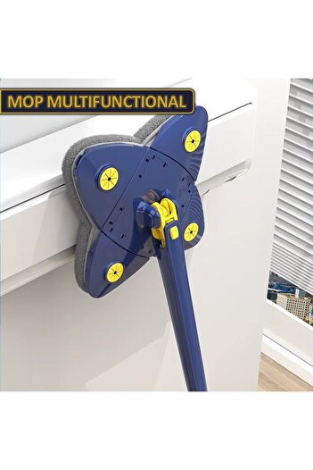 NEXTLY Multifunctional Mop Set With 5 Cloths For Dry And Wet Surfaces, Star Shaped Head