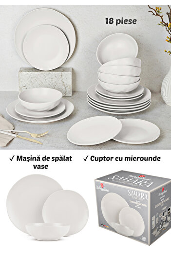Berlinger Dinner Set Of 18 Plates Set Sahara Collection Dishwasher Microwave Safe