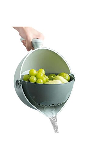 Köken Smart Bol Koken, rotating with drain, Rotating washing basket for vegetables/fruits, Polypropylene
