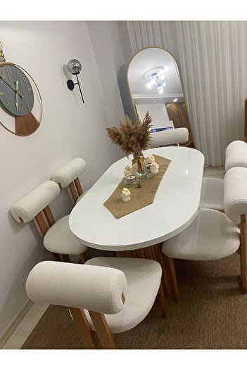 Genel Markalar Ahşap Sandalye Tombak (6 ADET) Sandalye Mutfak Sandalyesi Salon Sandalyesi Yemek Odası