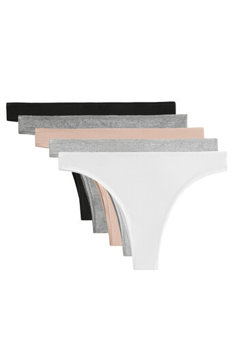 Oysho 5 Cotton Blend Brazilian Briefs