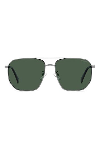 Polaroid Polaroid PLD 4141/G/S/X 6LBUC Men's Polarized Sunglasses, Silver, Aviator, 59 mm