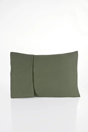 MYLASA HOME 100% Cotton 2-Piece 2-Layer Muslin Pillow Case 50X70 cm