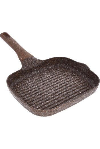 ALSAIF Non-stick Aluminum Frying Pan By Alamer Cook, 24 Cm, Brown Granite, By Al-saif