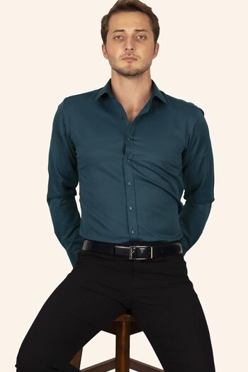 Etikmen Smaragdzöld Slimfit férfi ing - szögletes gombos, díszdobozban