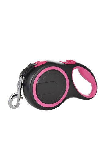 OEM Leash for dogs and cats, 5 m, maximum weight 50 kg, 21 x 11.5 x 4.5 cm, black/pink