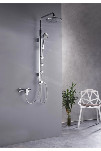 HESANIT Sc 40200 Shower System, 25cm Rain Shower Head, 6-function Hand Shower, Adjustable Body Jets
