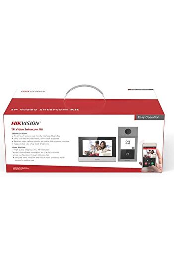Hikvision طقم اتصال داخلي بالفيديو DS-KIS604-P، لاسلكي، أسود