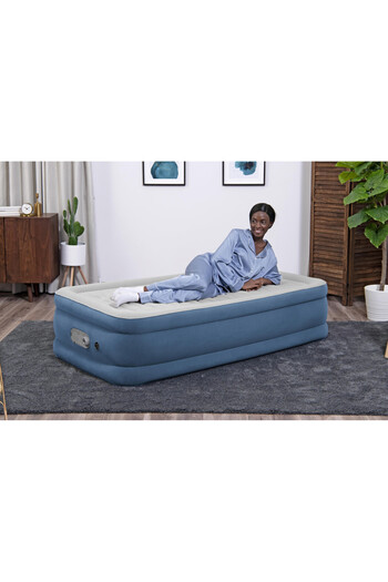 BESTWAY AlwayzAire Air Mattress Twin Built-in Dual Pump 1.91m x 97cm x 46cm #6713P