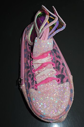 TAKIŞTIR Pink Color Shoe Look Pencil Case/Make up Bag
