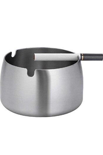 YDGR Gray Stainless Steel Coated Ashtray Windproof Fall Resistant Metal Ashtray