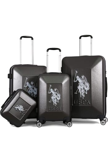 U.S. Polo Assn. U.S. POLO ASSN. Trolley Bag 4 Pcs, Grey, TSA Lock, L 28/M 24/S 20