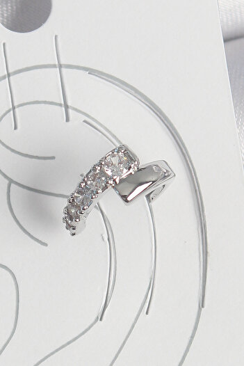 SeyCey.co Brass Silver Color Zircon Stone Women's Cartilage Earrings