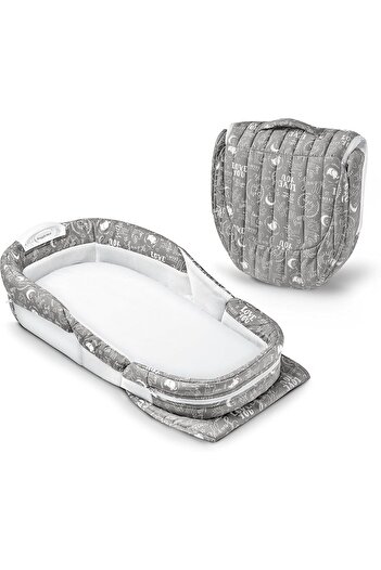 Baby delight Snuggle Nest Harmony Infant Sleeper/baby Bed With Incline Wedge | Grey Elofontes Fabric
