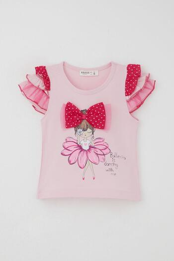 Breeze Baby Girl Tights Set Ballerina Printed Bandana 6 Months-2 Years, Powder