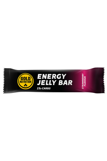 GOLDNUTRITION Strawberry Flavored Energy Jelly Bar, Box of 15 Bars