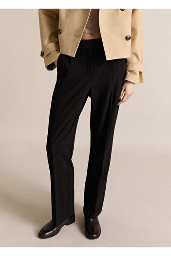 MANGO Woman Straight Cut Mid-Rise Pants