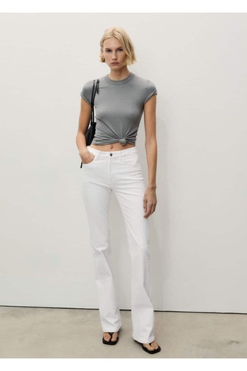 MANGO Woman Fiona Mid Waisted Flare Jeans