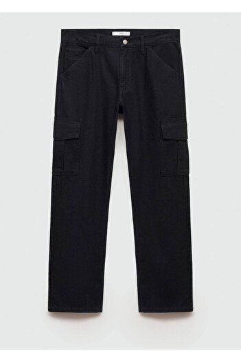 MANGO Man Düz kesim kargo jean pantolon