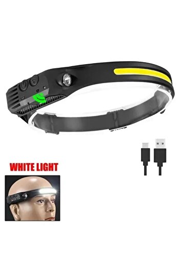 Choice 1 White Powerful Induction COB LED Headlamp USB Rechargeable Head Flashlight Work light Outdoors Cam