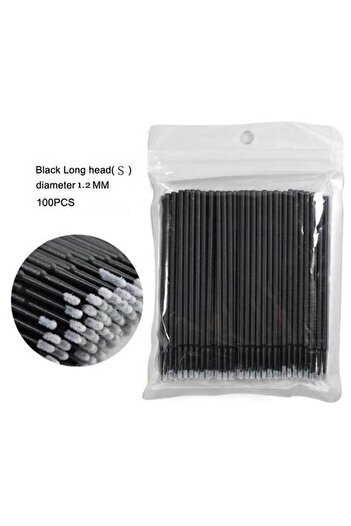 Choice 100pcs-black HUAZDS 100PCS/Bottle Eyelash Extension Cleaning Swabs Lash Lift Glue Remover Applicator