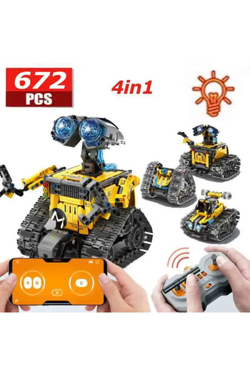 Choice بدون تغليف 520 قطعة 3 في 1 تشوه مدينة RC روبوت حفارة سباق السيارات كتل بناء عن بعد