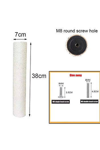 Choice 1 piece 38x7cm Pet Cat Scratching Post for Cat Tree DIY Cat Climbing Frame Replacement Post Kitten T