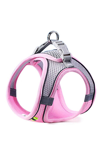Choice S Pink Cat Dog Harness Vest Chest Rope Set Reflective Breathable Adjustable Pet Harness for Small Me
