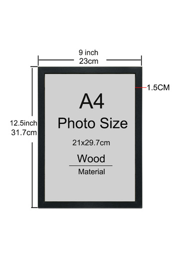 Choice 3pcs black 1/2/3pcs Wood Picture Frame A4 8X12in Honors Certificate Document Frame Wooden Photo Fram