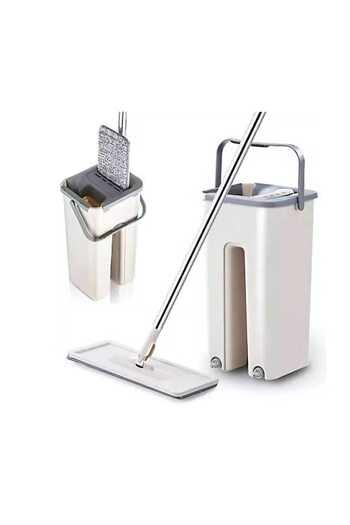 MACVI Macvi® professional mop set with bucket and self-squeezing function made of plastic and metal for floors