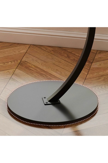 Viyogo Round coffee table, MDF with metal, 40 x 62.5 cm, brown with black