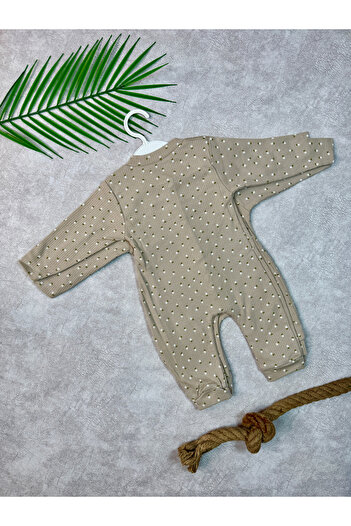 Nayinom Flower Patterned Baby Jumpsuit with Cuffs