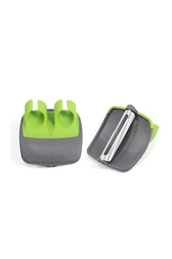 MACVI Macvi® fruit and vegetable peeler, stainless steel handle, efficient 2-finger cleaning
