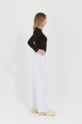 ROVİ White Skirted Pants