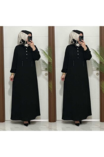 MODA ALMİRA 5858 K-80 Black Gulay Dress