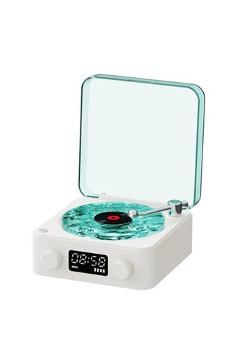 MACVI Macvi® Retro Bluetooth Speaker with Ambient Lights and Nature Sounds, 5W, 1500mAh, White