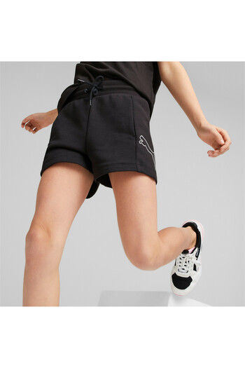 Puma Youth Girls Power High-waist Shorts - Black