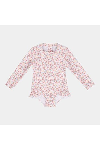 Little Dutch Girls' swimsuit, anti-UV, Summer Flowers, size 98-104