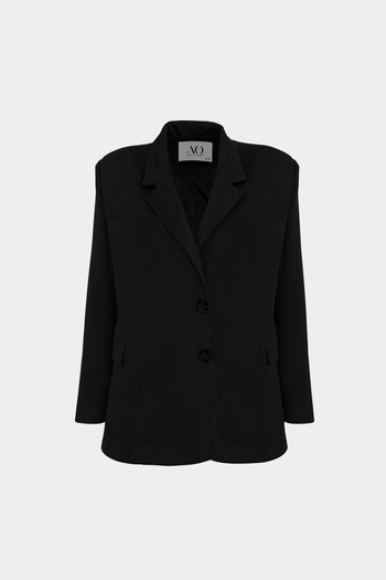 Açelya Okcu Premium Oversize Double Button Blazer Γυναικείο σουέτ μπουφάν