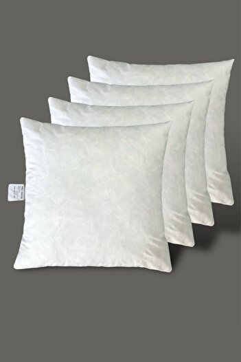 HILL TEKSTİL 4 штуки гусячого пуху 45x45 подушка Premium суміш 500 г 50% гусячий пух 50% кулькове волокно