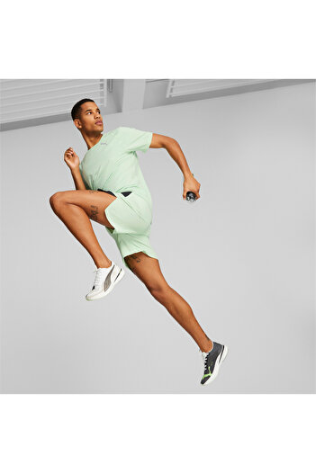 Puma Mens Run Cloudspun Short Sleeve T-shirt - Green