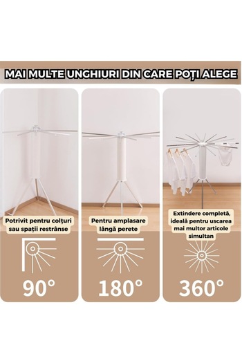 MACVI Macvi® Octopus 1-Tier Clothes Dryer, Foldable, Stable Legs, Quick Drying, Aluminum