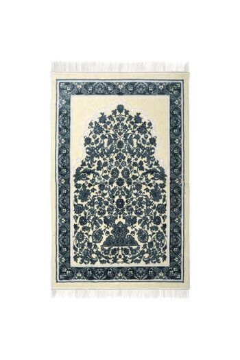 MANASEK Prayermat - White & Light blue