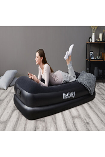 BESTWAY Tritech Airbed Twin Built-In Ac Pump 1.91M X 97Cm X 46Cm 26-67401